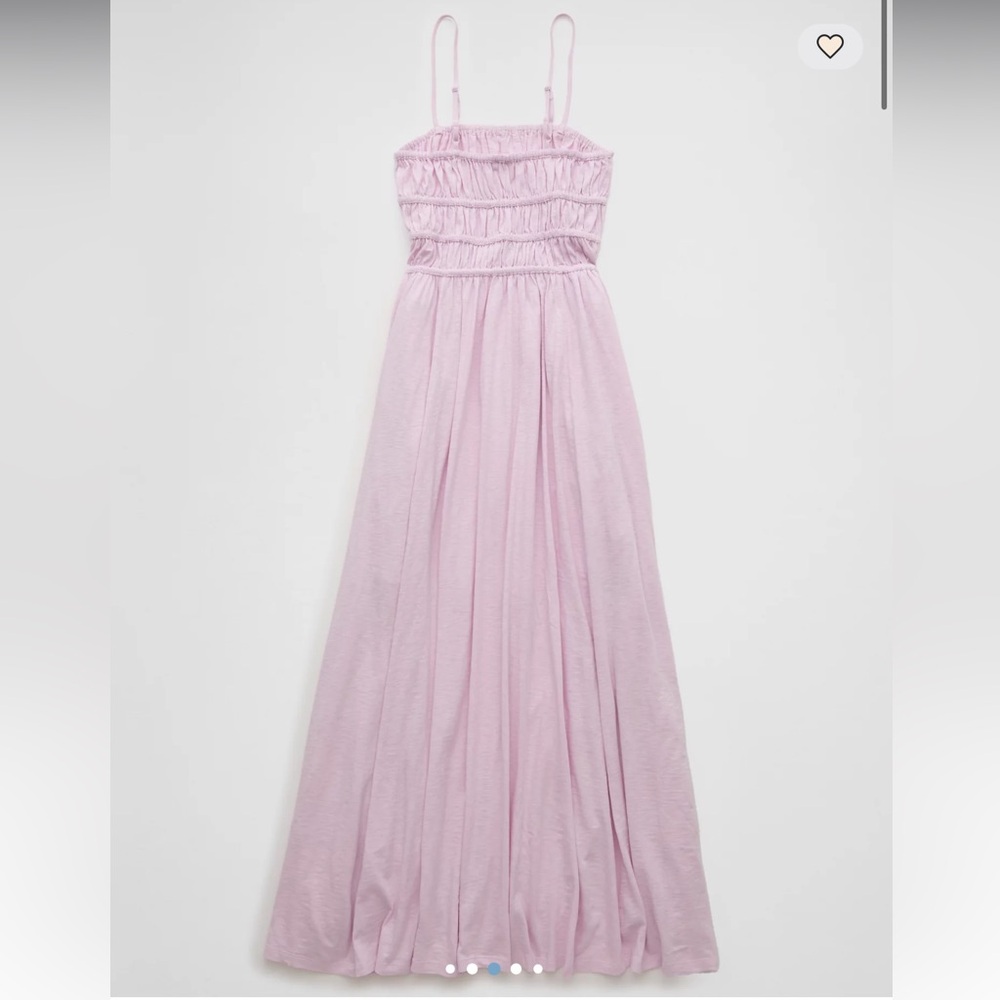 NWT AE Sunchaser Knit Smocked Bodice Midi Dress - Picture 4 of 7